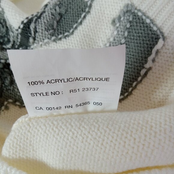 ALIA Pink White Embroidered Knit Pullover Sweater Size L Grannycore 1980s - Picture 12 of 13